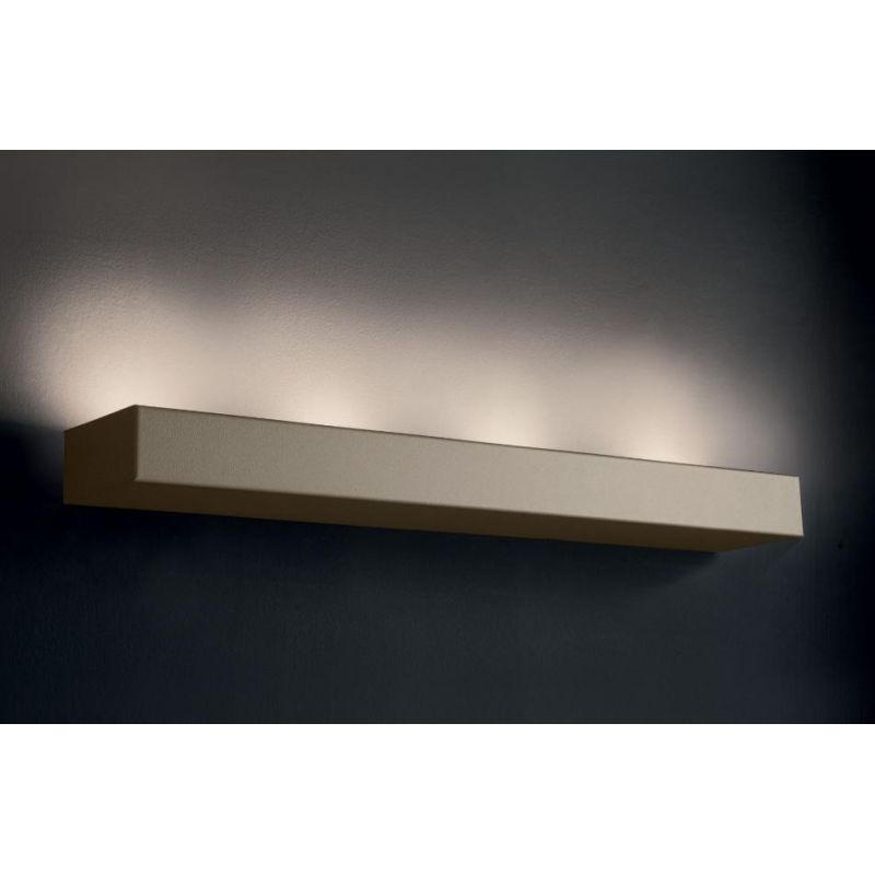 UP 4 APPLIQUE SEMPLICE LINEARE DAL DESIGN MODERNO IN METALLO BIANCO O SABBIA Illuminando - Cristalensi Shop Online