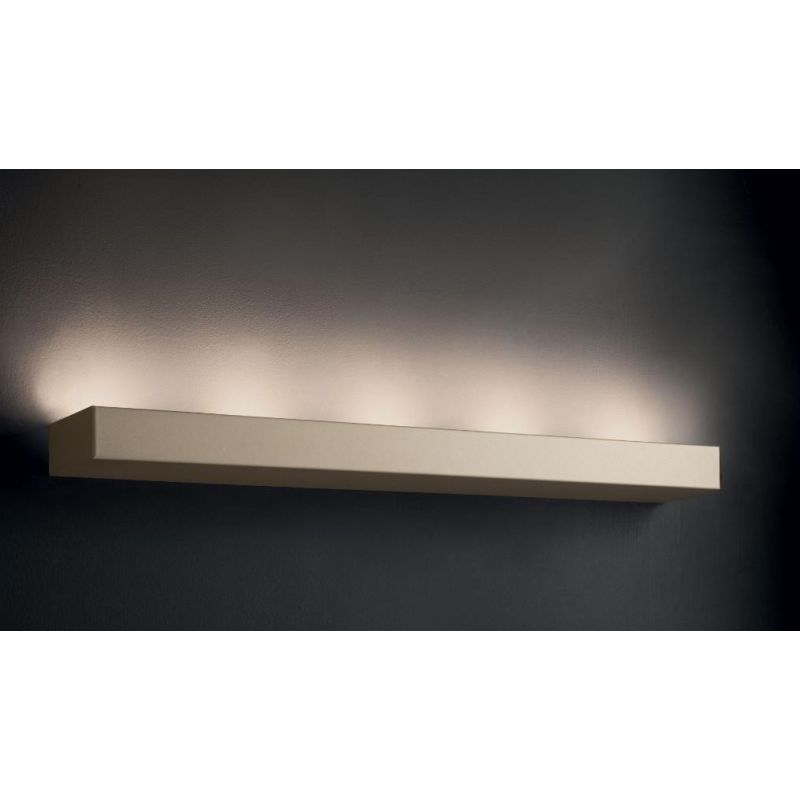 UP 5 GRANDE APPLIQUE LINEARE SEMPLICE DAL DESIGN MODERNO IN METALLO BIANCO O SABBIA Illuminando - Cristalensi Shop Online