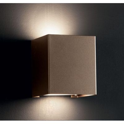 LEI LAMPADA DA PARETE QUADRATA IN METALLO BIANCO O BRONZO CON BIEMISSIONE DI LUCE ATTACCO GX53 Illuminando - Cristalensi Shop On