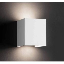 LEI LAMPADA DA PARETE QUADRATA IN METALLO BIANCO O BRONZO CON BIEMISSIONE DI LUCE ATTACCO GX53 Illuminando - Cristalensi Shop On 2