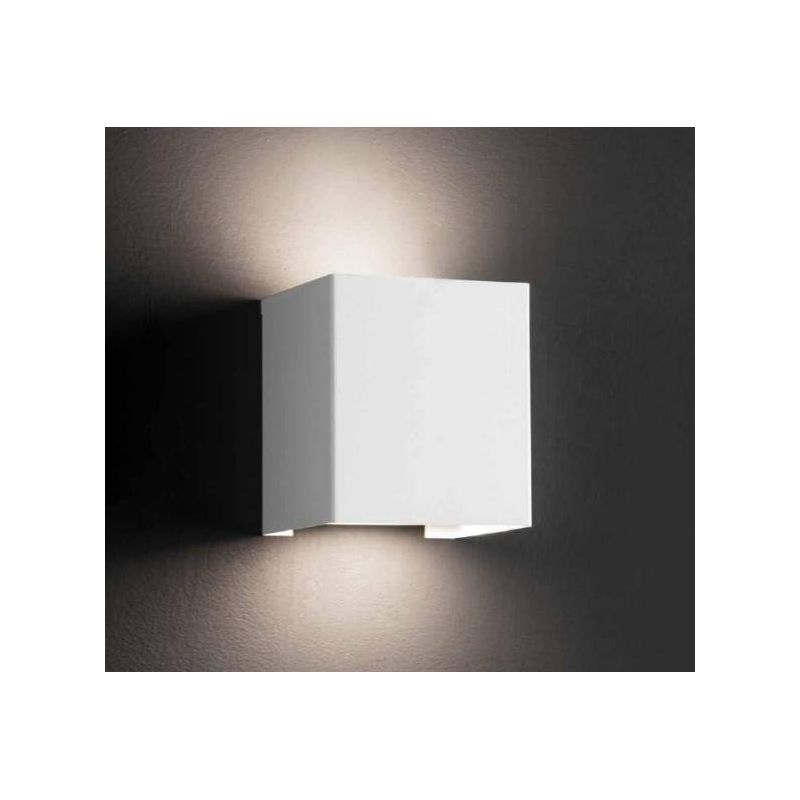 LEI LAMPADA DA PARETE QUADRATA IN METALLO BIANCO O BRONZO CON BIEMISSIONE DI LUCE ATTACCO GX53 Illuminando - Cristalensi Shop On
