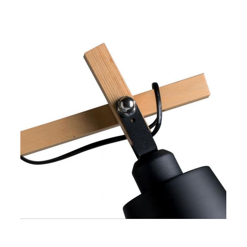 TESSA PIANTANA IN LEGNO E METALLO NERO CLASSICA CON LUCE ORIENTABILE DI ILLUMINADO Illuminando - Cristalensi Shop Online