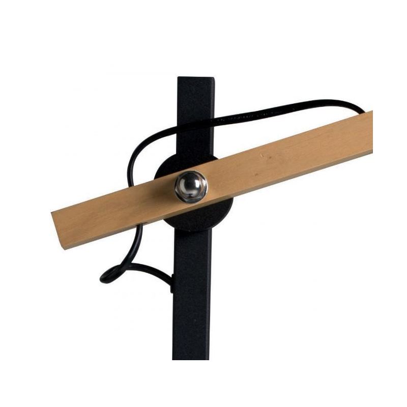 TESSA PIANTANA IN LEGNO E METALLO NERO CLASSICA CON LUCE ORIENTABILE DI ILLUMINADO Illuminando - Cristalensi Shop Online