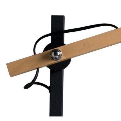 TESSA PIANTANA IN LEGNO E METALLO NERO CLASSICA CON LUCE ORIENTABILE DI ILLUMINADO Illuminando - Cristalensi Shop Online