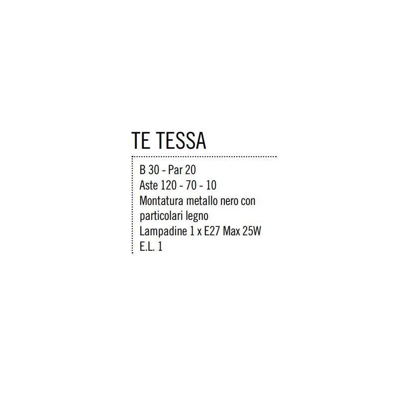 TESSA PIANTANA IN LEGNO E METALLO NERO CLASSICA CON LUCE ORIENTABILE DI ILLUMINADO Illuminando - Cristalensi Shop Online