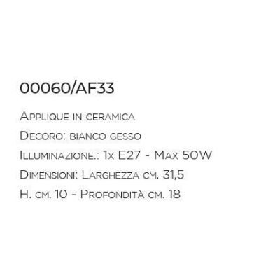 APPLIQUE IN TERRACOTTA AD ANGOLO BIANCA STILE CLASSICO FATTA A MANO DELLA IMAS IMAS - Cristalensi Shop Online