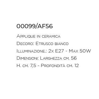 APPLIQUE IN TERRACOTTA STILE RUSTICO PRODOTTA A MANO DELLA IMAS IMAS - Cristalensi Shop Online
