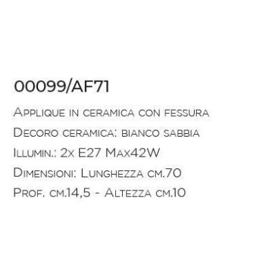 APPLIQUE RUSTICA A VASCHETTA IN TERRACOTTA MADE IN ITALY DELLA IMAS IMAS - Cristalensi Shop Online