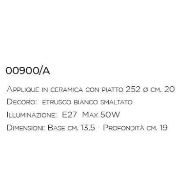 LAMPADA DA PARETE RUSTICA IN TERRACOTTA CON PIATTINO PRODOTTO IN ITALIA IMAS - Cristalensi Shop Online