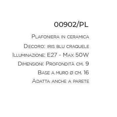 PLAFONIERA APPLIQUE RUSTICA IN TERRACOTTA MADE IN ITALY DELLA IMAS IMAS - Cristalensi Shop Online