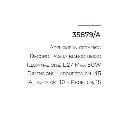 APPLIQUE IN TERRACOTTA RUSTICA CLASSICA MADE IN ITALY DELLA IMAS IMAS - Cristalensi Shop Online