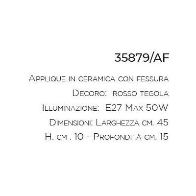 APPLIQUE IN TERRACOTTA RUSTICA CON FESSURA MADE IN ITALY DELLA IMAS IMAS - Cristalensi Shop Online