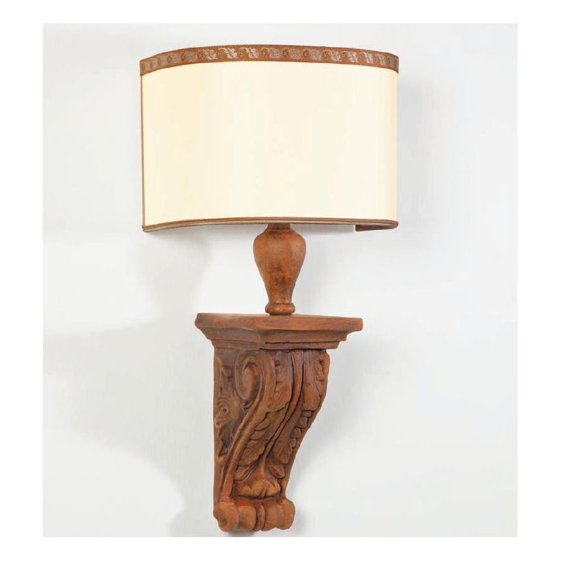 APPLIQUE CAPITELLO IN TERRACOTTA CON PARALUME MADE IN ITALY DELLA IMAS IMAS - Cristalensi Shop Online