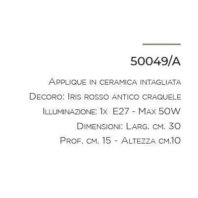 APPLIQUE RUSTICA INTAGLIATA IN TERRACOTTA PRODOTTO IN ITALIA IMAS - Cristalensi Shop Online