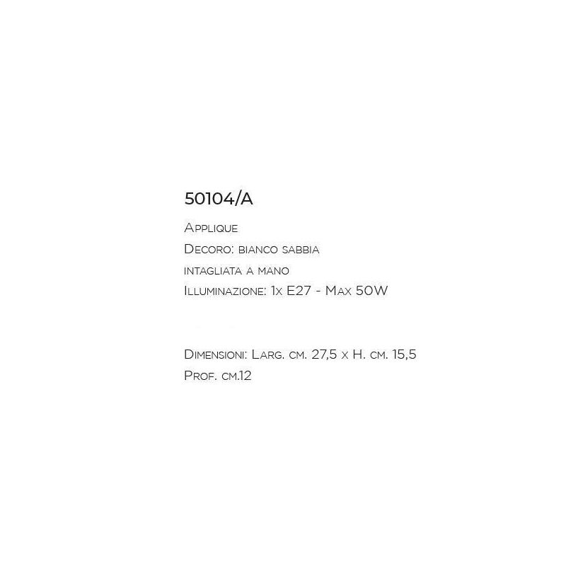 LAMPADA DA PARETE STILE RUSTICO INTAGLIATA IN TERRACOTTA PRODOTTO IN ITALIA IMAS - Cristalensi Shop Online