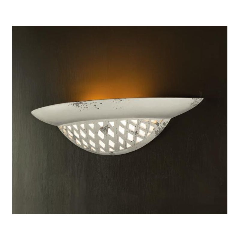 APPLIQUE RUSTICA A CONCA IN TERRACOTTA TRAFORATA PRODOTTA IN ITALIA IMAS - Cristalensi Shop Online