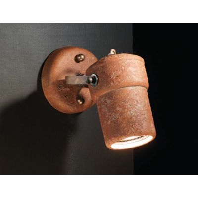 APPLIQUE FARETTO ORIENTABILE IN TERRACOTTA E OTTONE STILE RUSTICO DELLA IMAS IMAS - Cristalensi Shop Online
