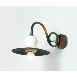 APPLIQUE STILE RUSTICO IN OTTONE INVECCHIATO E CERAMICA MADE IN ITALY IMAS - Cristalensi Shop Online