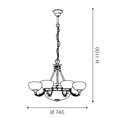 SAVOY LAMPADA A SOSPENSIONE IN METALLO BRUNITO DI EGLO CLASSICA EGLO - Cristalensi Shop Online