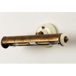 SPOT IN STILE RUSTICO SOPRA SPECCHIO O QUADRO IN OTTONE INVECCHIATO E CERAMICA IMAS - Cristalensi Shop Online