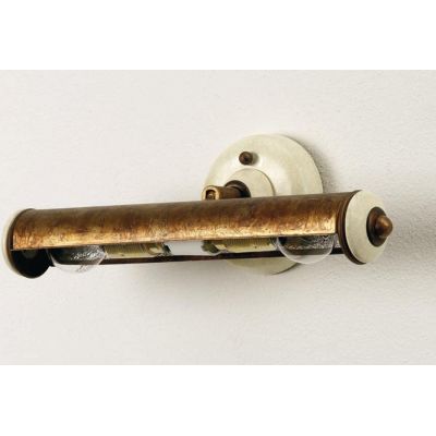 SPOT IN STILE RUSTICO SOPRA SPECCHIO O QUADRO IN OTTONE INVECCHIATO E CERAMICA IMAS - Cristalensi Shop Online
