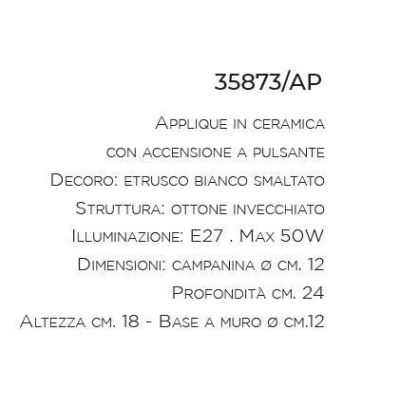 APPLIQUE CON SNODO RUSTICO IN TERRACOTTA E OTTONE INVECCHIATO DELLA IMAS IMAS - Cristalensi Shop Online