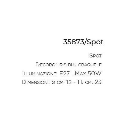 SPOT IN STILE RUSTICO CON SNODO IN TERRACOTTA DECORATA A MANO DELLA IMAS IMAS - Cristalensi Shop Online