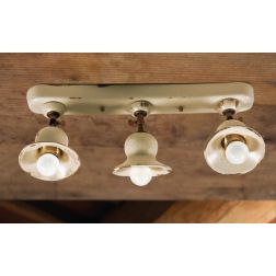 PLAFONIERA 3 LUCI STILE RUSTICO IN TERRACOTTA DECORATA A MANO CON SNODI DELLA IMAS IMAS - Cristalensi Shop Online