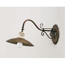 APPLIQUE STILE RUSTICO IN OTTONE INVECCHIATO CON PARTICOLARI IN TERRACOTTA DELLA IMAS IMAS - Cristalensi Shop Online