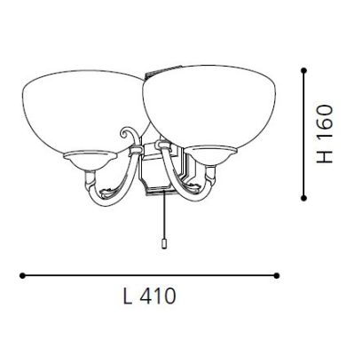 SAVOY APPLIQUE IN METALLO DI COLORE BRUNITO DI EGLO CLASSICO EGLO - Cristalensi Shop Online