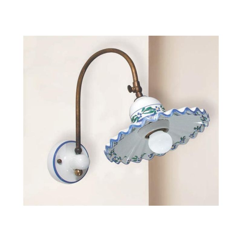 APPLIQUE RUSTICA CON SNODO IN TERRACOTTA E OTTONE MADE IN ITALY DELLA IMAS IMAS - Cristalensi Shop Online