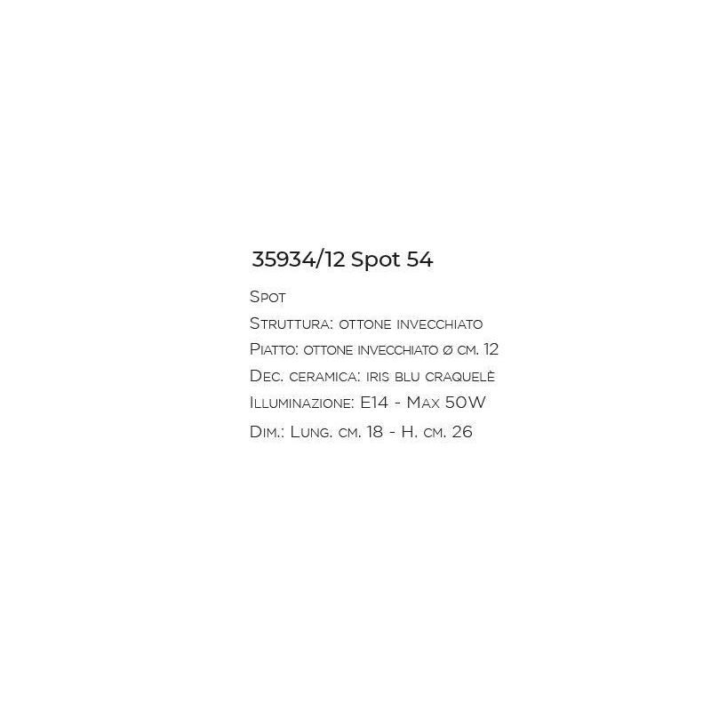 SPOT IN STILE RUSTICO CON SNODO IN OTTONE E TERRACOTTA MADE IN ITALY IMAS - Cristalensi Shop Online