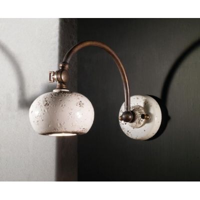 APPLIQUE IN TERRACOTTA E BRACCIO IN OTTONE CON SNODO IN STILE RUSTICO DELLA IMAS IMAS - Cristalensi Shop Online