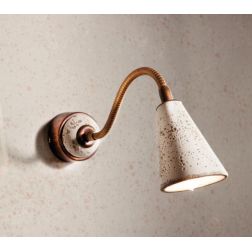 APPLIQUE IN TERRACOTTA E BRACCIO FLESSIBILE IN OTTONE IN STILE RUSTICO DELLA IMAS IMAS - Cristalensi Shop Online