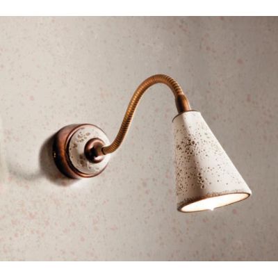 APPLIQUE IN TERRACOTTA E BRACCIO FLESSIBILE IN OTTONE IN STILE RUSTICO DELLA IMAS IMAS - Cristalensi Shop Online