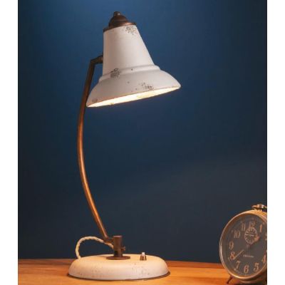 LAMPADA DA TAVOLO IN CERAMICA DECORATA E OTTONE INVECCHIATO PRODOTTA IN ITALIA DALLA IMAS IMAS - Cristalensi Shop Online