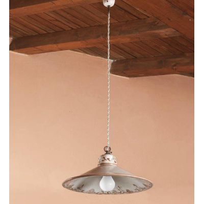 SOSPENSIONE SINGOLA IN TERRACOTTA DECORATA A MANO PRODOTTA IN ITALIA DALLA IMAS IMAS - Cristalensi Shop Online