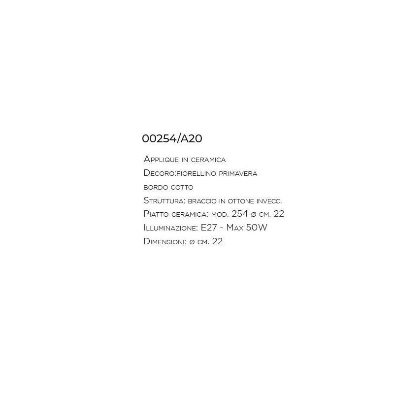 APPLIQUE IN TERRACOTTA DECORATA A MANO E OTTONE PRODOTTA IN ITALIA DALLA IMAS IMAS - Cristalensi Shop Online