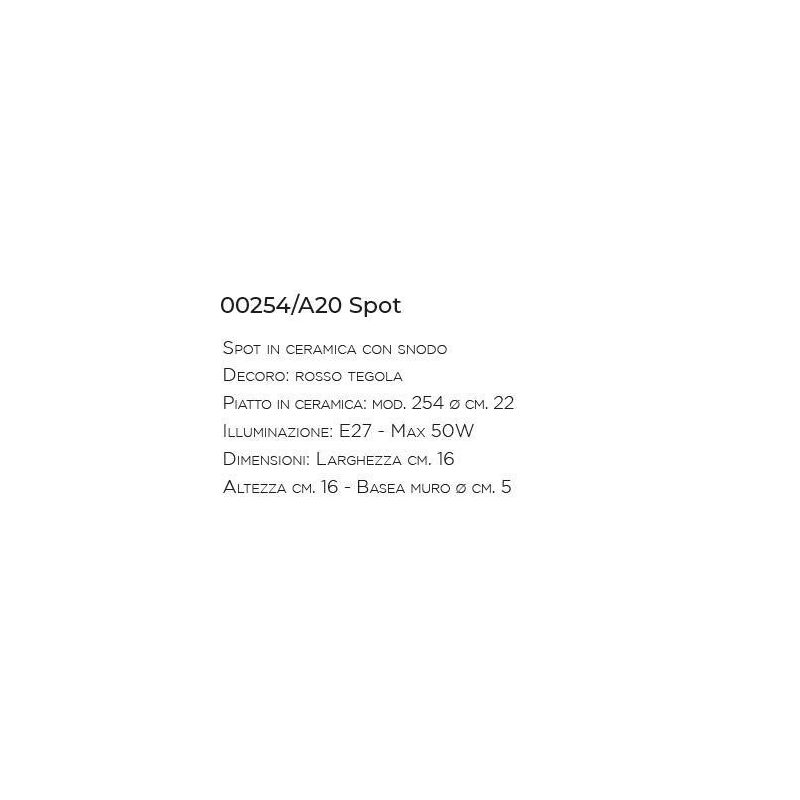 SPOT IN TERRACOTTA CON SNODO PRODOTTA IN ITALIA DALLA IMAS IMAS - Cristalensi Shop Online