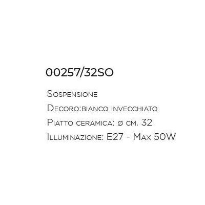 SOSPENSIONE IN TERRACOTTA INTAGLIATA STILE RUSTICO MADE IN ITALY DELLA IMAS IMAS - Cristalensi Shop Online