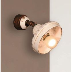 APPLIQUE SPOT RUSTICA IN TERRACOTTA E OTTONE MADE IN ITALY DELLA IMAS IMAS - Cristalensi Shop Online