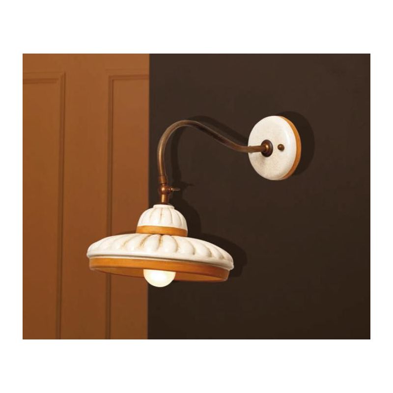 APPLIQUE RUSTICA IN TERRACOTTA E OTTONE MADE IN ITALY DELLA IMAS IMAS - Cristalensi Shop Online