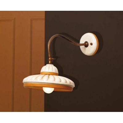 APPLIQUE RUSTICA IN TERRACOTTA E OTTONE MADE IN ITALY DELLA IMAS IMAS - Cristalensi Shop Online