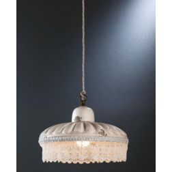 SOSPENSIONE IN STILE RUSTICO IN TERRACOTTA CON PIZZO MADE IN ITALY DELLA IMAS IMAS - Cristalensi Shop Online