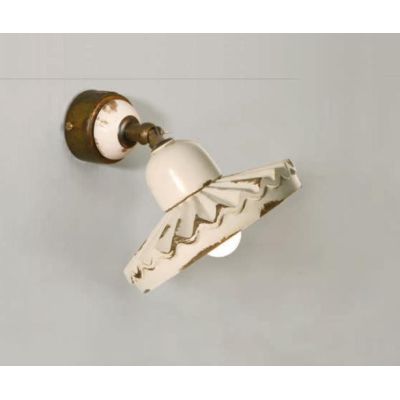 APPLIQUE IN STILE RUSTICO IN TERRACOTTA PLISSETTATA MADE IN ITALY DELLA IMAS IMAS - Cristalensi Shop Online