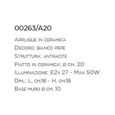 APPLIQUE RUSTICA IN TERRACOTTA PLISSETTATA CON SNODO MADE IN ITALY DELLA IMAS IMAS - Cristalensi Shop Online