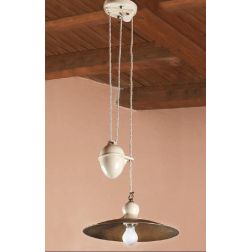 SALISCENDI IN OTTONE INVECCHIATO E TERRACOTTA STILE RUSTICO PRODOTTO IN ITALIA IMAS - Cristalensi Shop Online