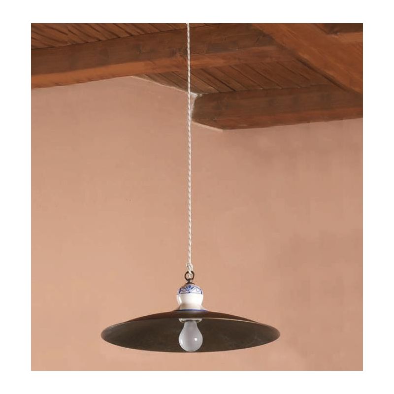 SOSPENSIONE IN OTTONE INVECCHIATO STILE RUSTICO PRODOTTO IN ITALIA DALLA IMAS IMAS - Cristalensi Shop Online