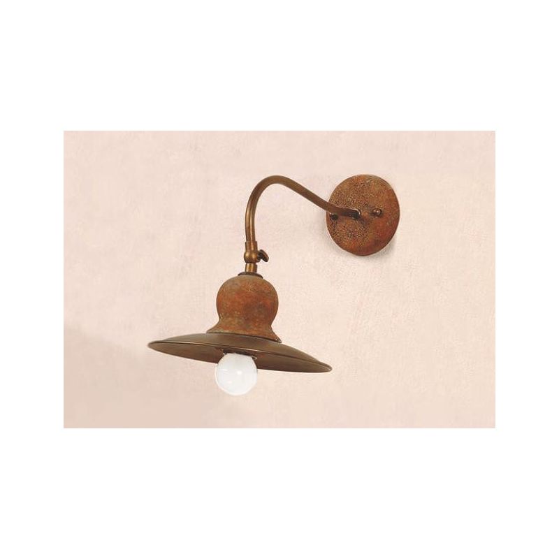 APPLIQUE IN OTTONE E CERAMICA DECORATA A MANO IN STILE RUSTICO PRODOTTO IN ITALIA DALLA IMAS IMAS - Cristalensi Shop Online