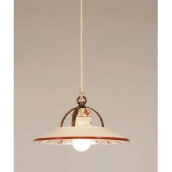 SOSPENSIONE VINTAGE IN TERRACOTTA DECORATA A MANO PRODOTTO IN ITALIA DALLA IMAS IMAS - Cristalensi Shop Online